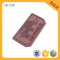 LB338 Fashion brown leather patch logo